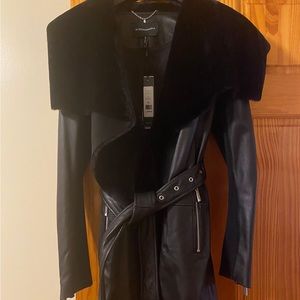 BCBGMAXAZRIA genuine leather jacket.